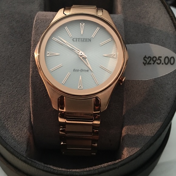 Citizen Eco-Drive Rose Gold Tone Watch 35MM New main image 8